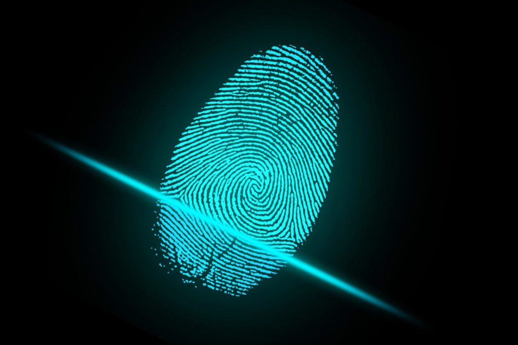 A scan of a fingerprint on an IoT device that shows the occupants of a building.
