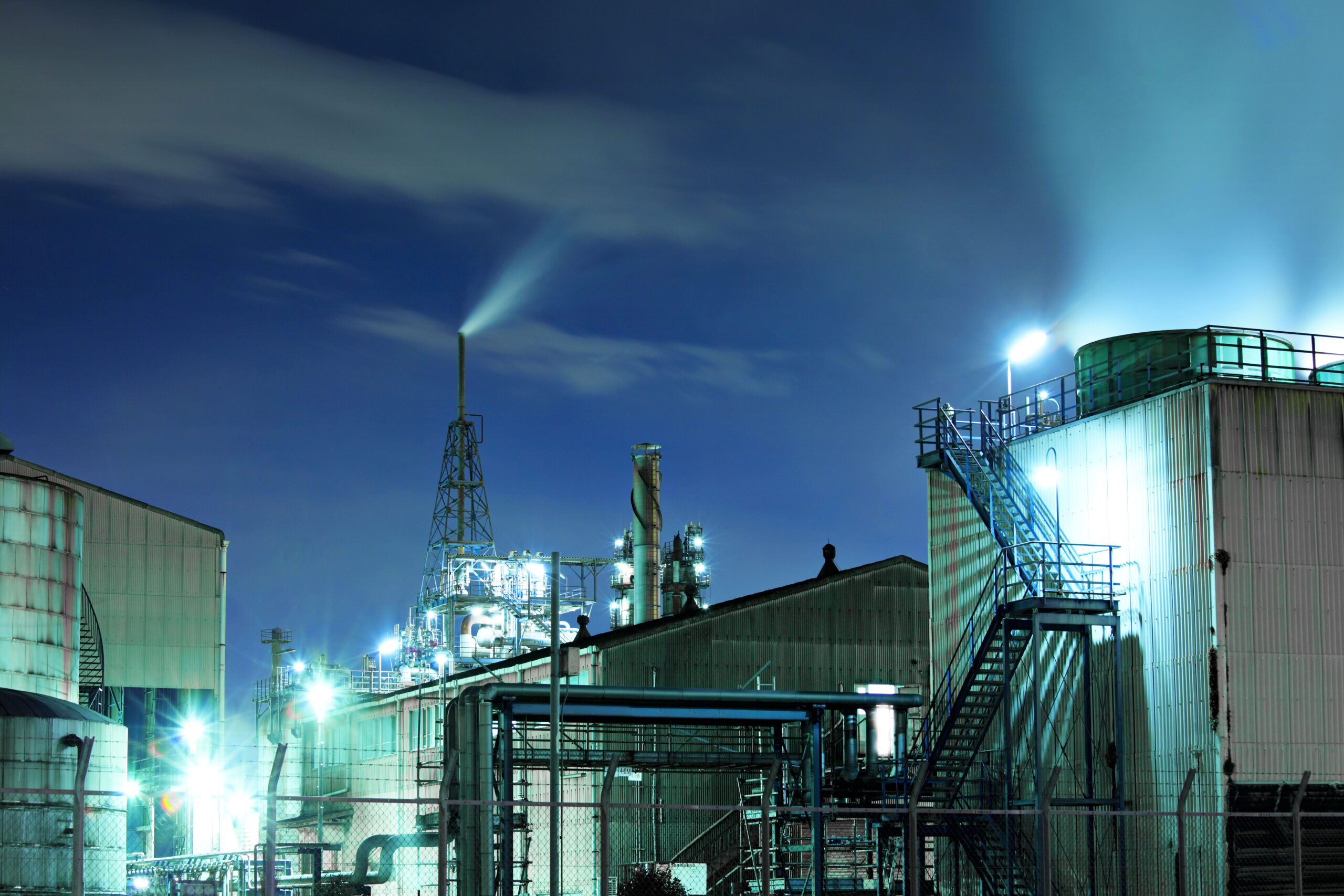 An industrial plant using IoT in its operations.